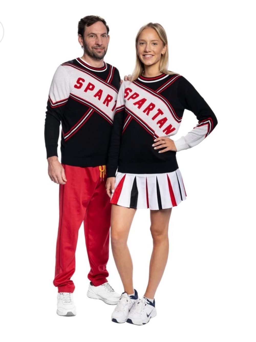 SNL Cheerleaders Couples Halloween Costume Spartan Cheer Uniform Cosplay O/S